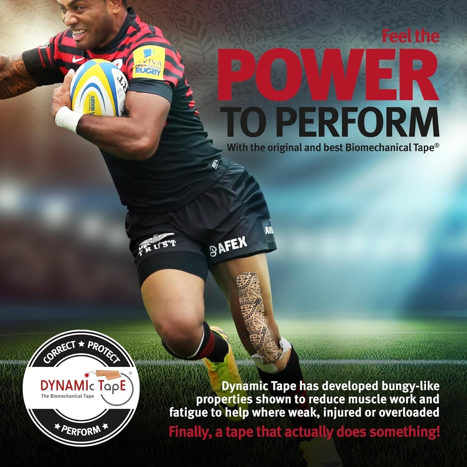 Latex-Free Biomechanical Tape - Ideal for Athletes | Beige & Black 3" x 4" Roll