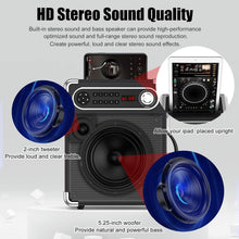 Load image into Gallery viewer, All-in-One PA System with Remote Control, Disco Lights, and Wireless Microphones