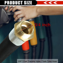 Load image into Gallery viewer, 3/4'' x 20' PVC Fuel Hose with Automatic Nozzle for Efficient Dispensing