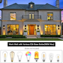 Load image into Gallery viewer, Modern Bronze Exterior Wall Light Fixtures - 15.25 Inch Waterproof LED Sconces