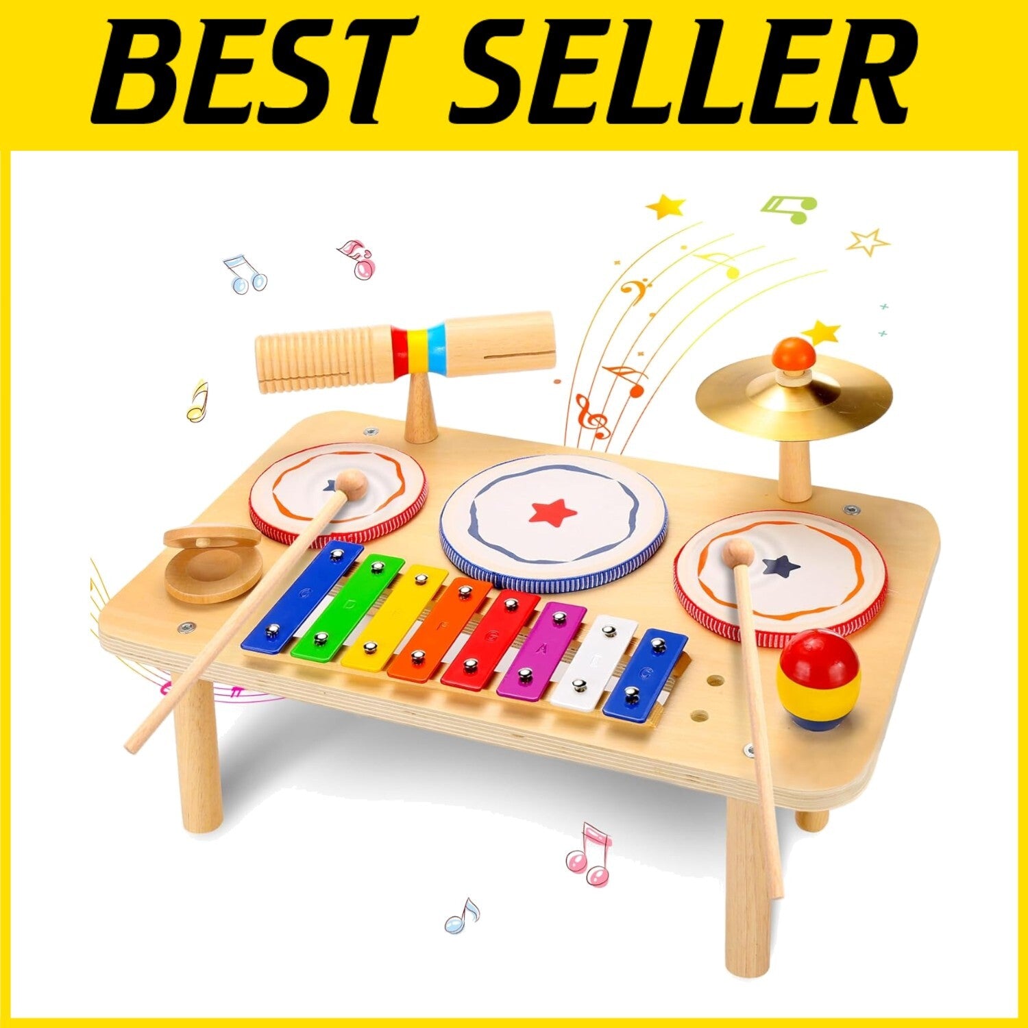 Perfect Gift 9 in 1 Kids Drum Set - Educational Musical Instruments for Toddlers