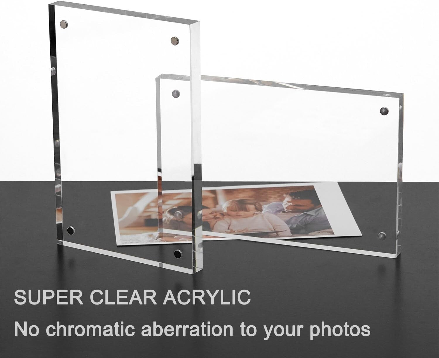 Durable 5x7 Acrylic Picture Frames with Magnetic Closure - Perfect for Gifting