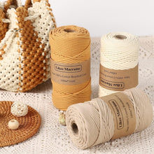 Load image into Gallery viewer, 4 Skeins of Apricot 3mm Braided Cotton Macrame Cord for Creative Crafts