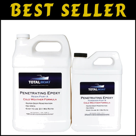 Premium Cold Weather Wood Stabilizer - Clear Epoxy for Rot Repair & Restoration