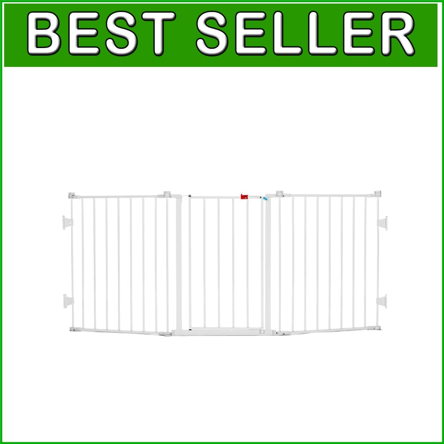 Adjustable 76-Inch Baby Gate with Wall Mount Hardware for Easy Installation