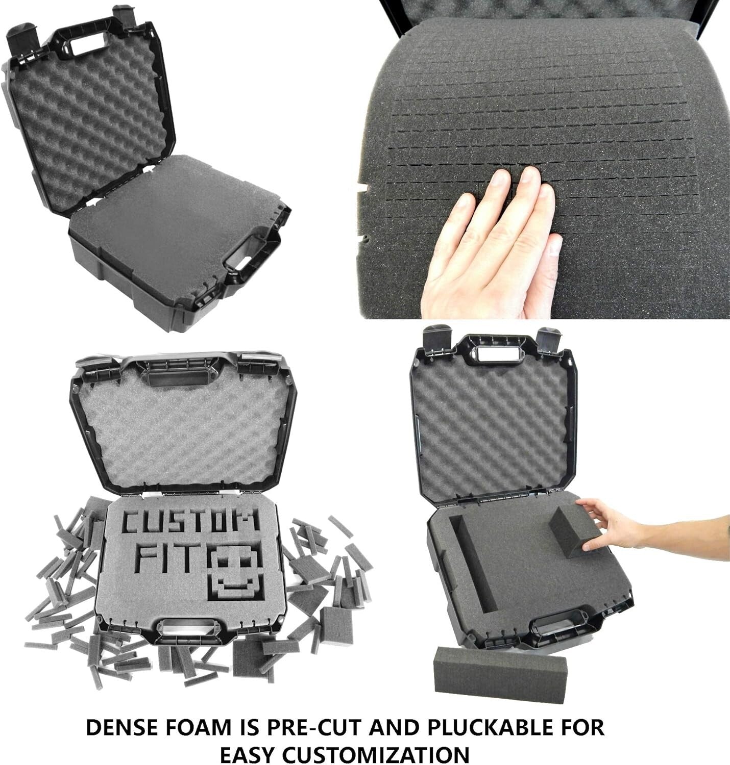 Lightweight 17" Hard Shell Audio Mixer Case with Customizable Foam Interior