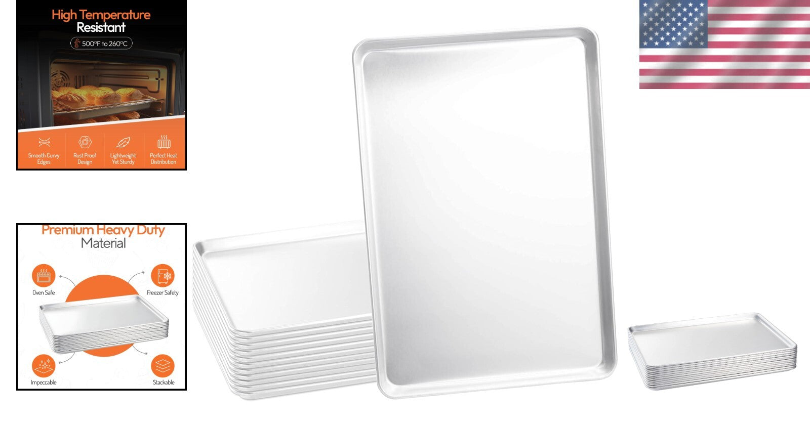 Professional-Grade 12 Pack Aluminum Sheet Pan 18 x 26 - Satisfaction Guaranteed