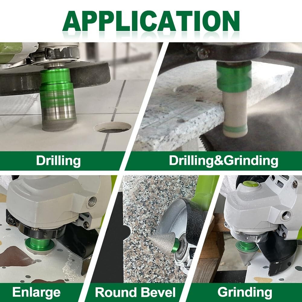 Complete Diamond Core Drill Set - Ideal for Marble, Granite, and Porcelain