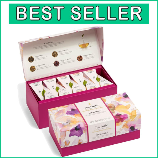 Luxurious Mariposa Tea Presentation Box with 20 Individually Wrapped Infusers