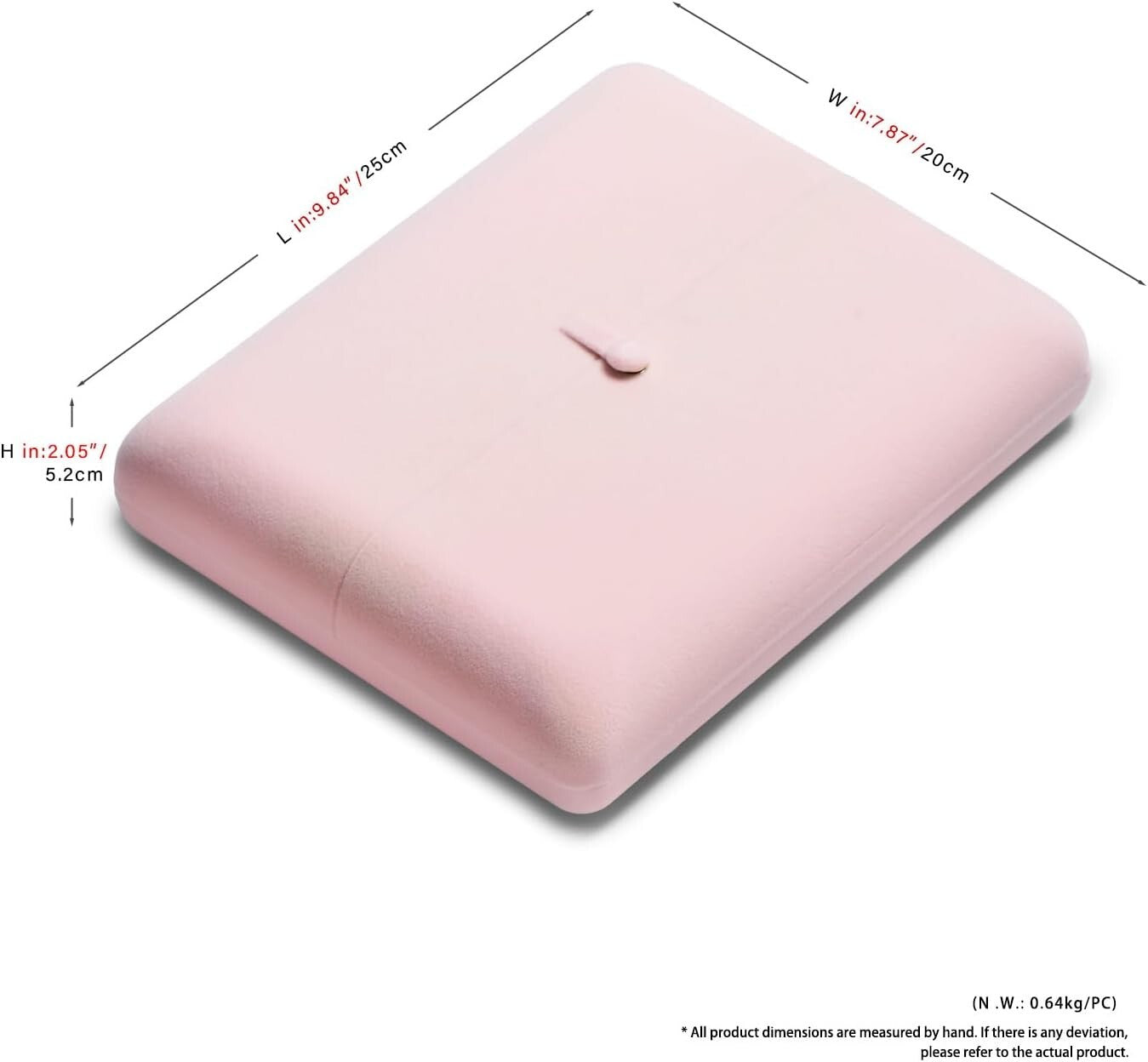 Elegant Pink Velvet Necklace Storage Box for Engagements and Special Occasions