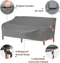 Load image into Gallery viewer, Weather-Resistant Heavy Duty Outdoor Sofa Cover with Drawstring &amp; Handles