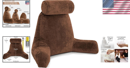 XXL Arm & Back Support Reading Pillow - Portable Memory Foam Comfort for All