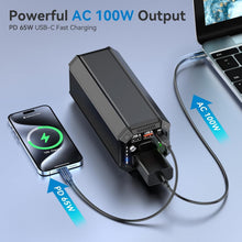 Load image into Gallery viewer, High-Capacity 27000mAh Portable Power Bank with 100W AC Outlet &amp; Fast Charging