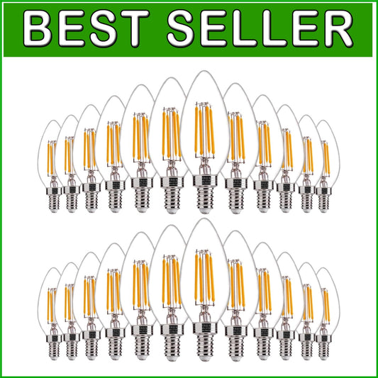 Energy Efficient 4.5W E12 LED Candelabra Bulbs - 60W Equivalent for Chandeliers