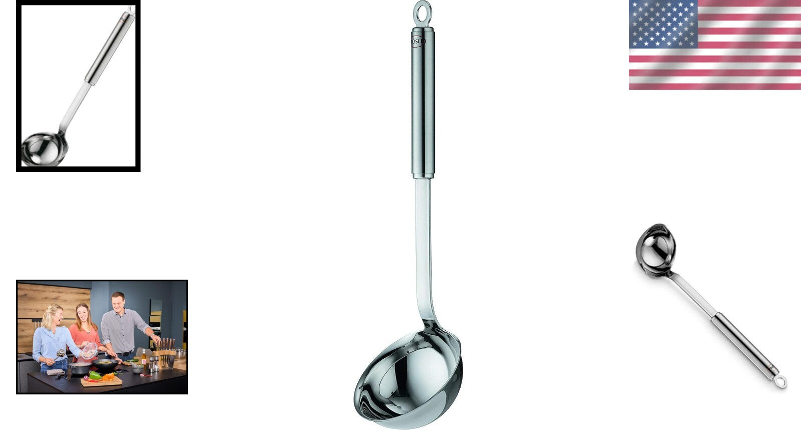 5.4-Ounce Stainless Steel Serving Ladle with Rounded Handle - Elegant Design