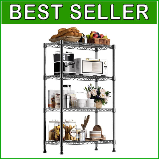 Durable 4-Tier Utility Shelving Unit with 1000 lbs Capacity for Home & Office