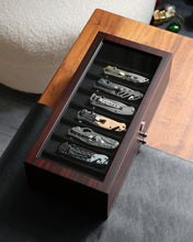Load image into Gallery viewer, Sturdy Ebony Knife Display Box - Organize and Showcase Your Collection
