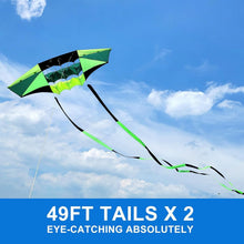 Load image into Gallery viewer, Beginner-Friendly 98" Rainbow Box Kite - Includes Multi-Color Tails &amp; Handle