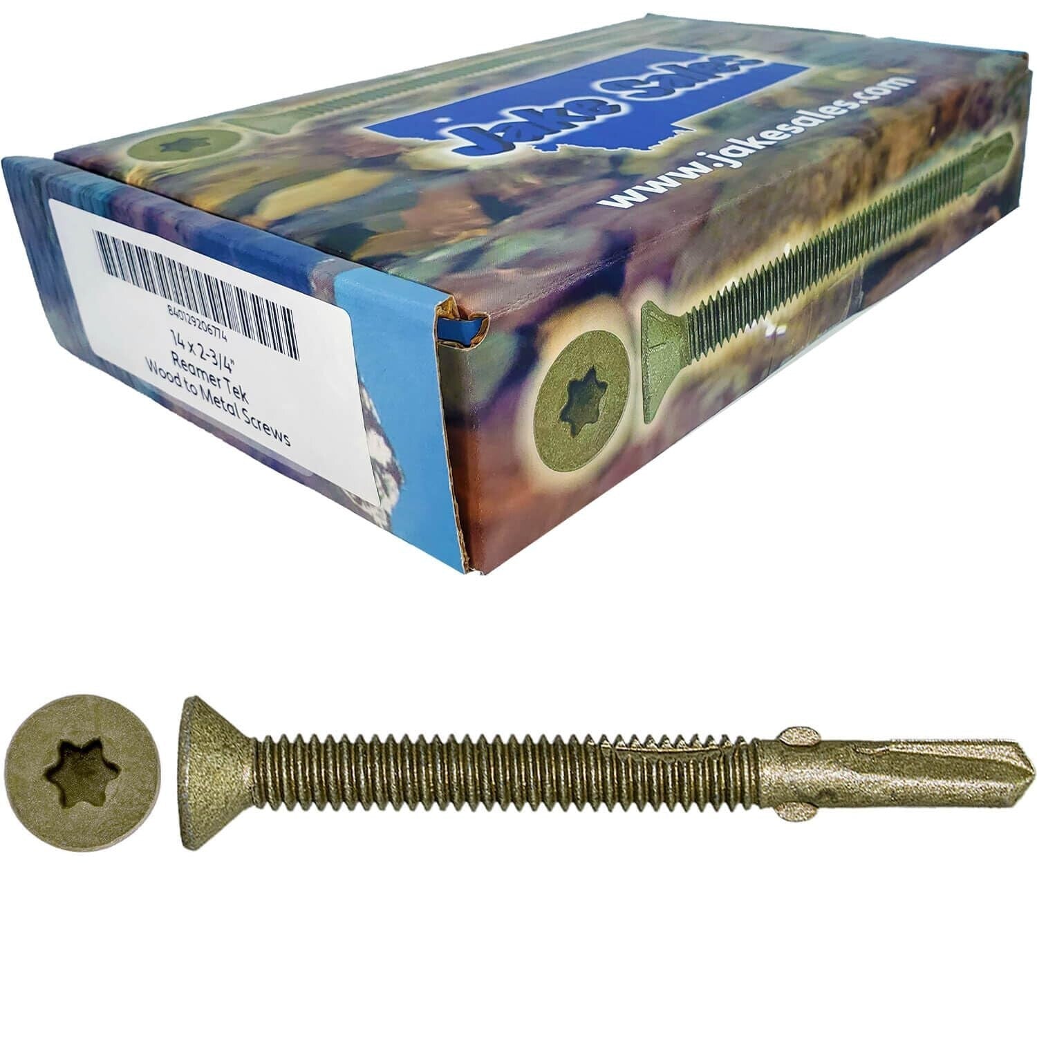 Heavy-Duty Reamer Tek T-30 Screws for Secure Wood to Steel Applications - 5 lbs