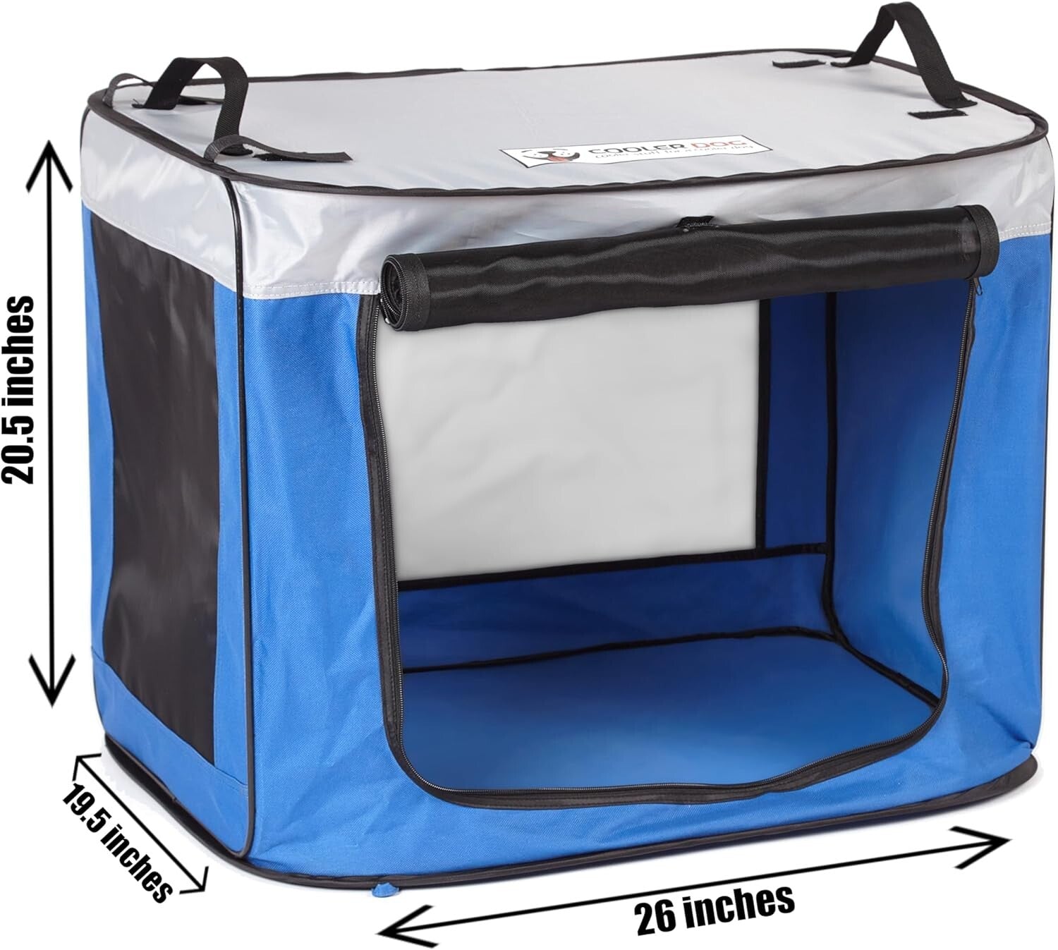 Medium Fabric Dog Shade with Ventilated Windows - Ideal for Outdoor Travel