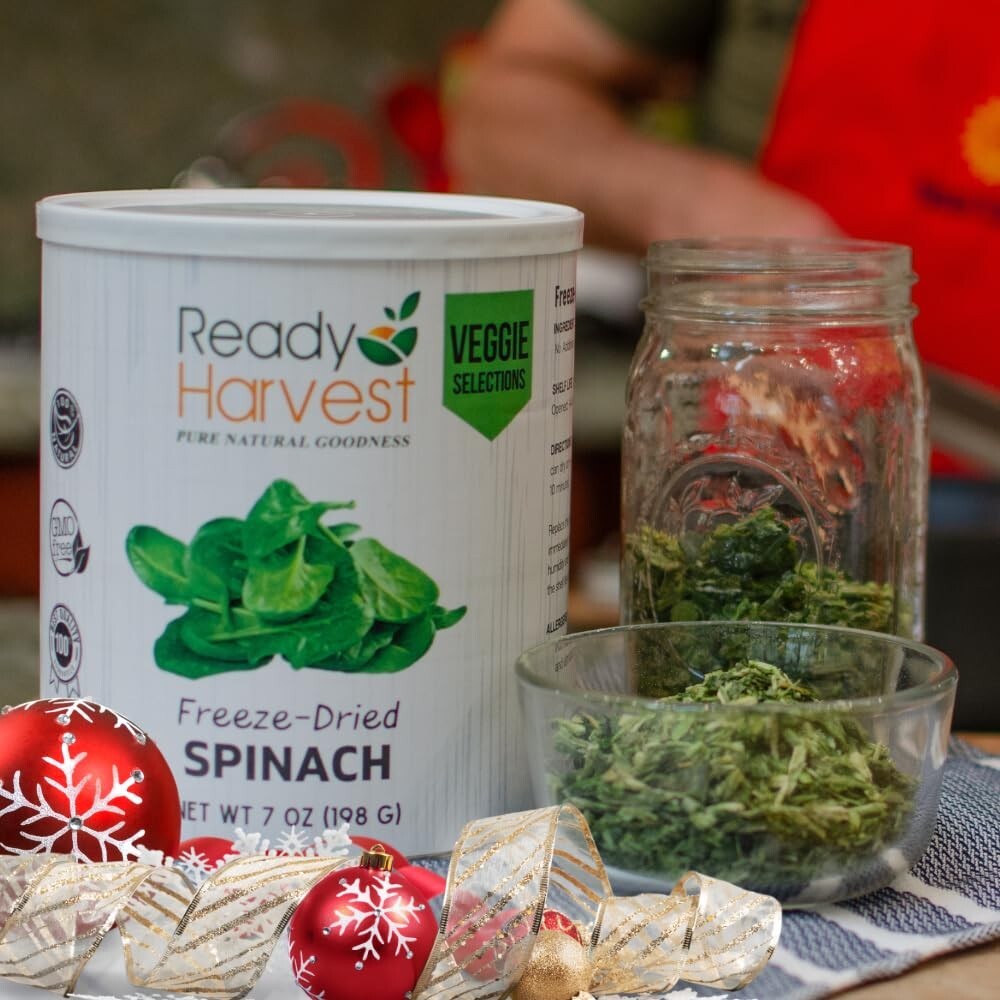 25-Year Shelf Life Freeze-Dried Spinach - Perfect for Camping & Survival Kits