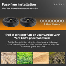 Load image into Gallery viewer, 2-Pack Premium 13" Flat-Free Tires for Garden Carts &amp; Hand Trucks - 330 lb Load