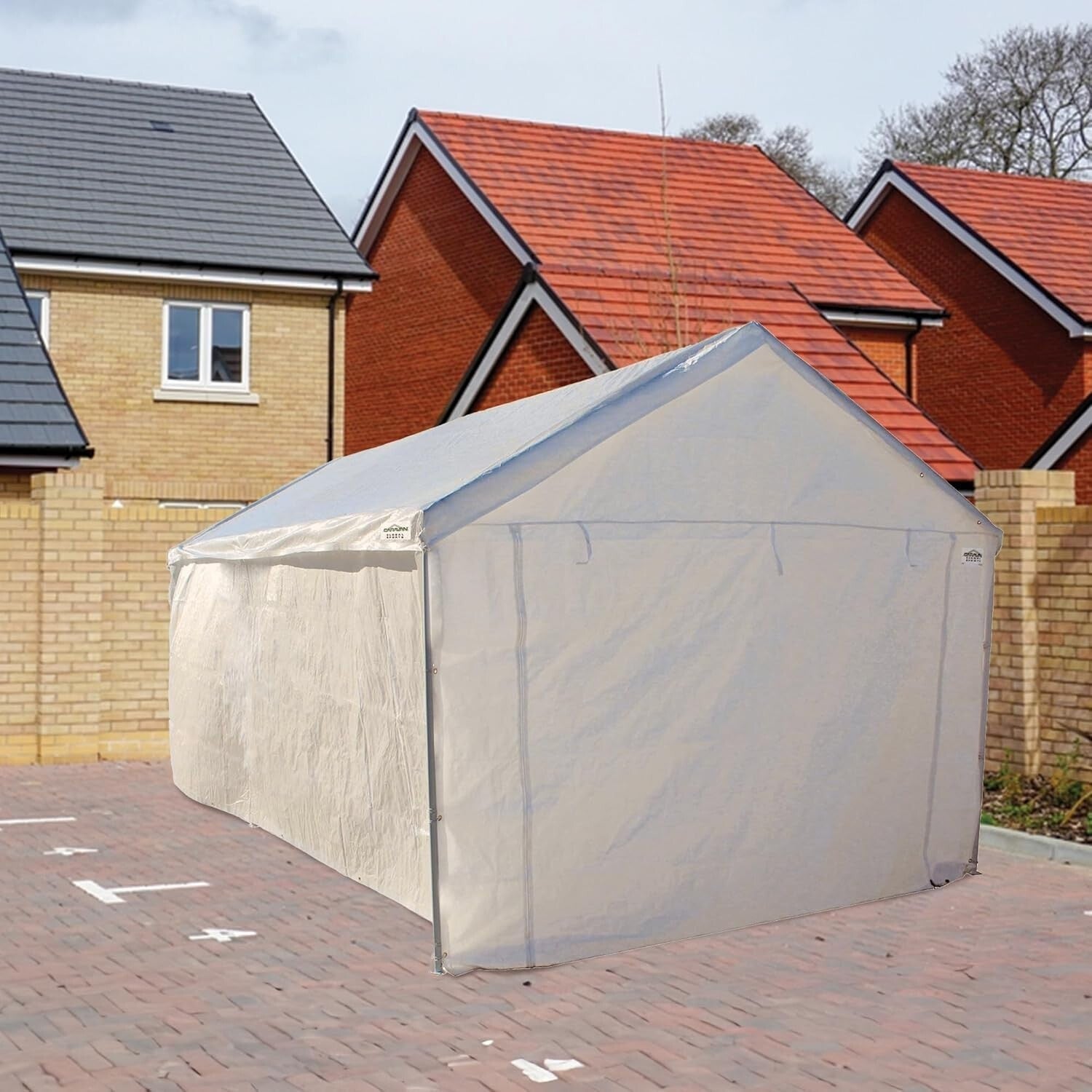 10x20 Waterproof Canopy Tent Sidewalls for Domain Carport with Elastic Straps