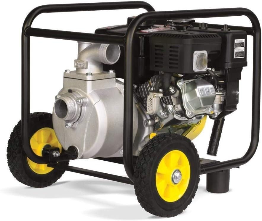 Portable 2-Inch Gas-Powered Water Transfer Pump - 196cc Engine & Durable Frame