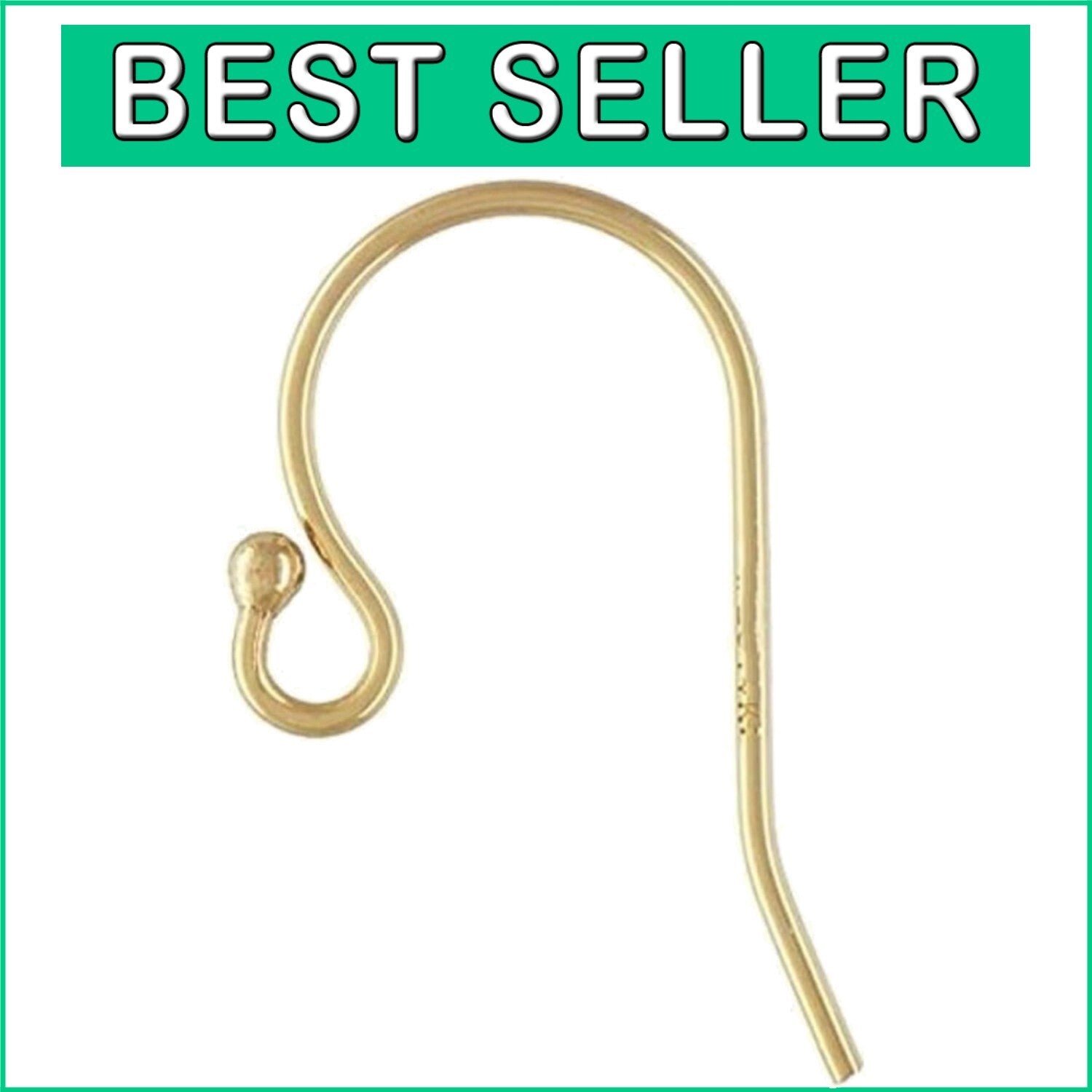 50 Pcs 18k Gold Plated Sterling Silver Ear Wire Hooks for Elegant Jewelry Making