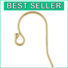 Load image into Gallery viewer, 50 Pcs 18k Gold Plated Sterling Silver Ear Wire Hooks for Elegant Jewelry Making