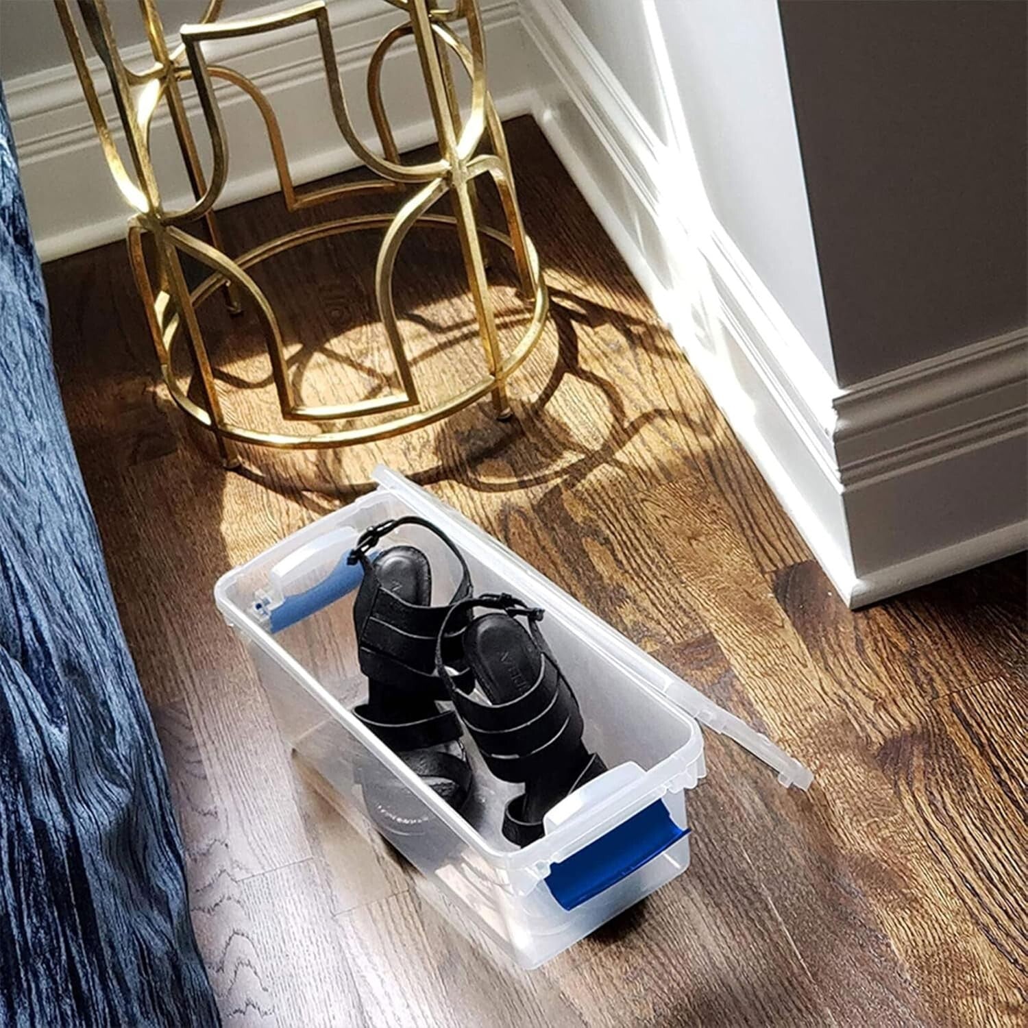 Eco-Friendly 5-Pack Storage Bins - 7.5 Qt Clear Containers with Latching Lids