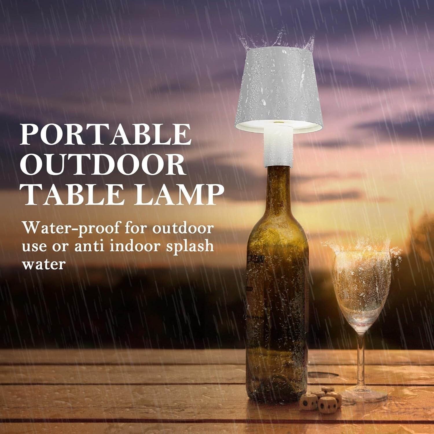 4-Pack Stylish Wireless Wine Bottle Lamps - Mood Lighting for Any Occasion