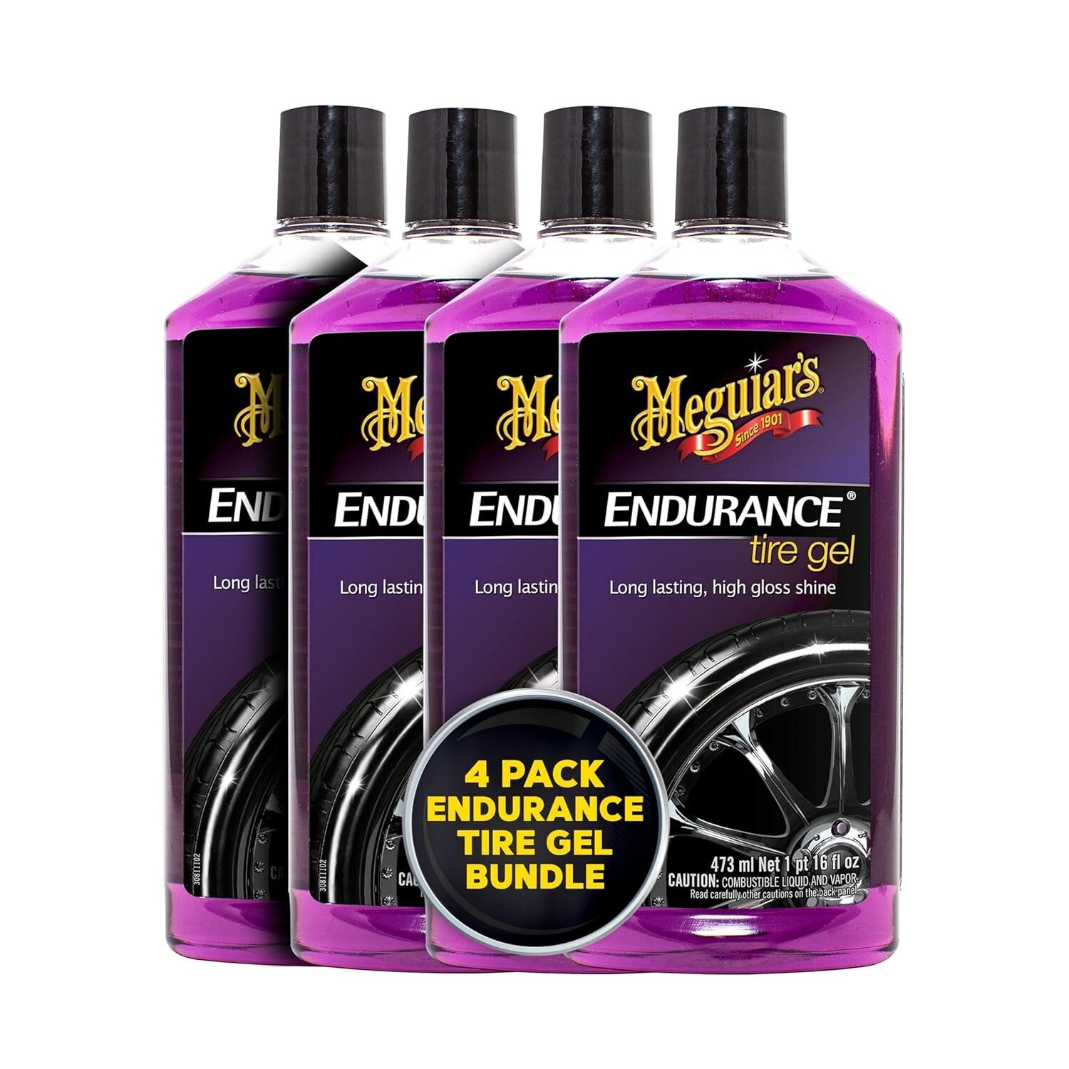 Endurance Tire Gel - 4 Bottles of 16 Oz Premium Gel for Ultimate Tire Shine