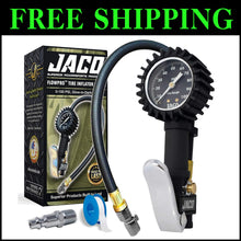 Load image into Gallery viewer, Heavy-Duty Alloy Steel Tire Inflator with Built-in Pressure Gauge - 21" Hose