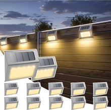 Load image into Gallery viewer, 12-Pack Waterproof Solar LED Fence Lights - Automatic On/Off Outdoor Lighting