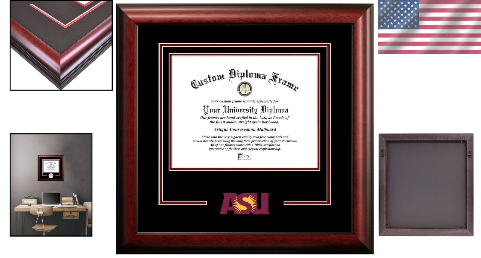 Elegant Arizona State NCAA Diploma Frame - Showcase Your Academic Achievements
