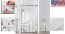 Load image into Gallery viewer, Luxury No Hook Waffle Weave Shower Curtain with Snap-In Liner for Easy Install