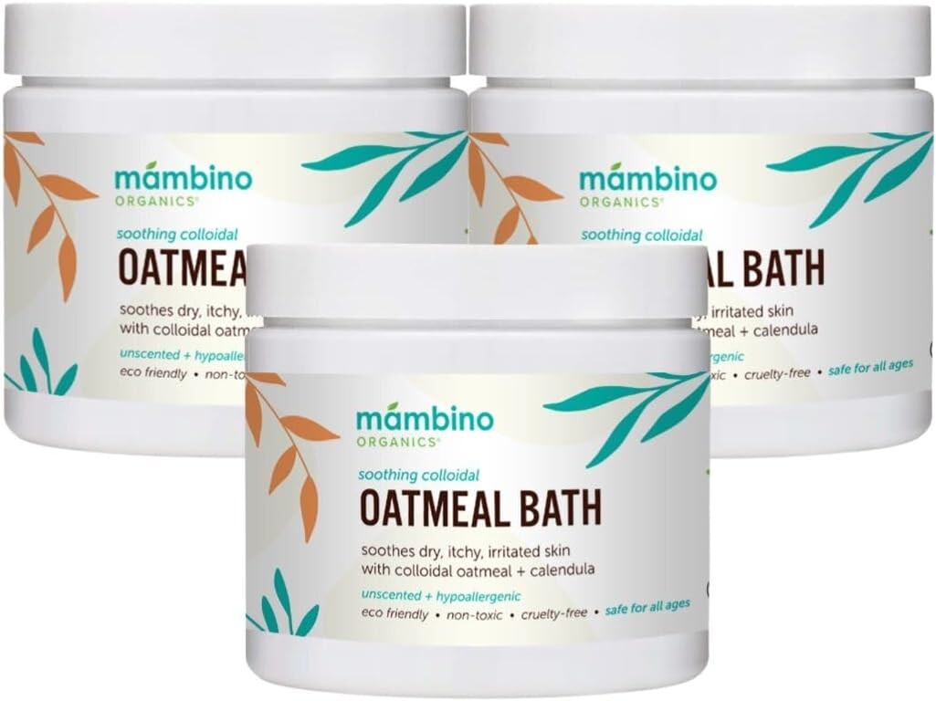 Smooth and Soothing Organic Oatmeal Bath Powder – 6oz 3-Pack for Sensitive Skin