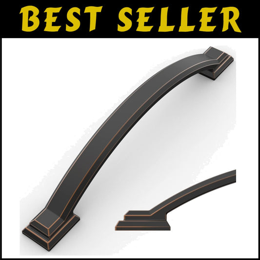 Durable Oil Rubbed Bronze Drawer Pulls - 10 Pack, 5 Inch Ambidextrous Design