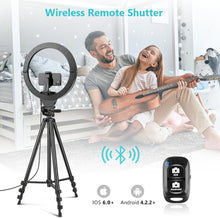 Load image into Gallery viewer, High-Brightness 14'' Selfie Ring Light &amp; Tripod for Flawless Makeup &amp; Streaming