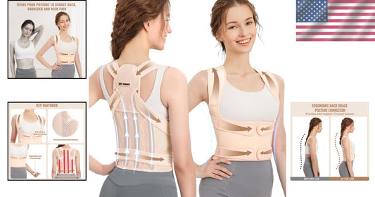 Breathable Mesh Posture Corrector with Support Rods - Ideal for Scoliosis Relief
