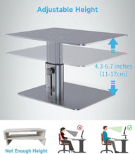 Load image into Gallery viewer, Compact Adjustable Monitor Stand in Space Grey - Ergonomic Design for Comfort