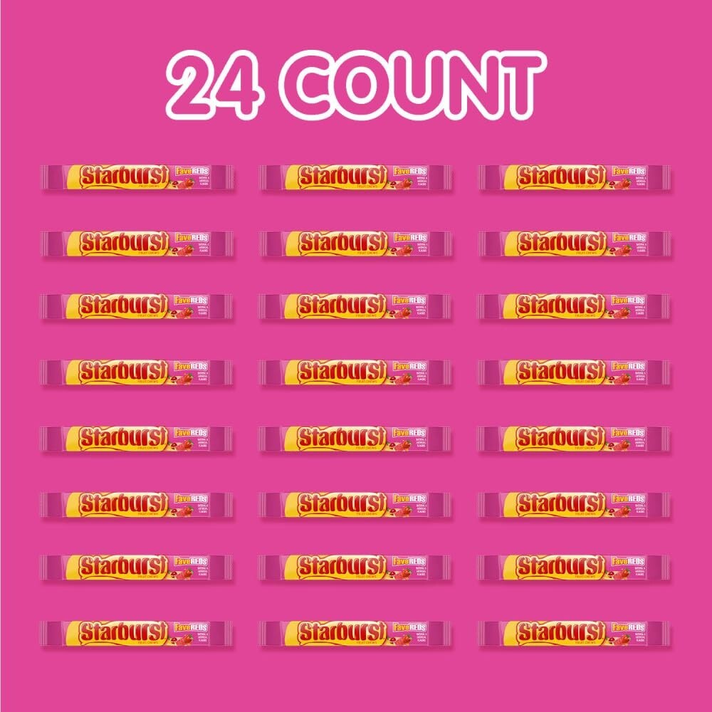 Bulk Pack FaveREDS Chewy Candy - Perfect Party and Sharing Delight, 24 Packs