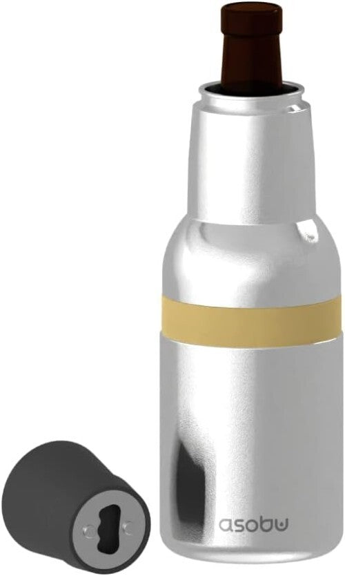 12 oz Fully Insulated Stainless Steel Beer Bottle and Can Cooler - Star Silver