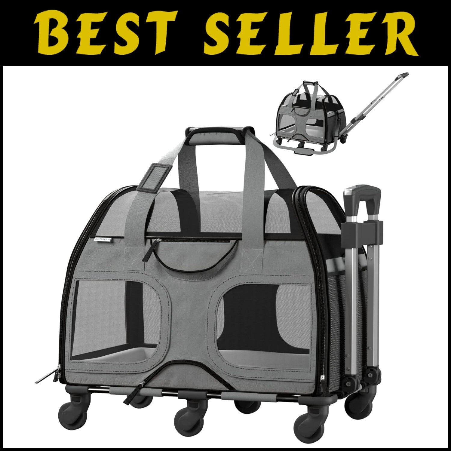 Spacious Modern Pet Carrier with Plush Removable Bed for Stress-Free Travel
