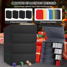Load image into Gallery viewer, Waterproof 4-Row Card Deck Case for Magic Cards with Colorful Dividers Included