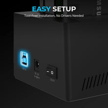 Load image into Gallery viewer, Effortless Cloning &amp; Storage Expansion with USB 3.0 Dual Bay Hard Drive Dock