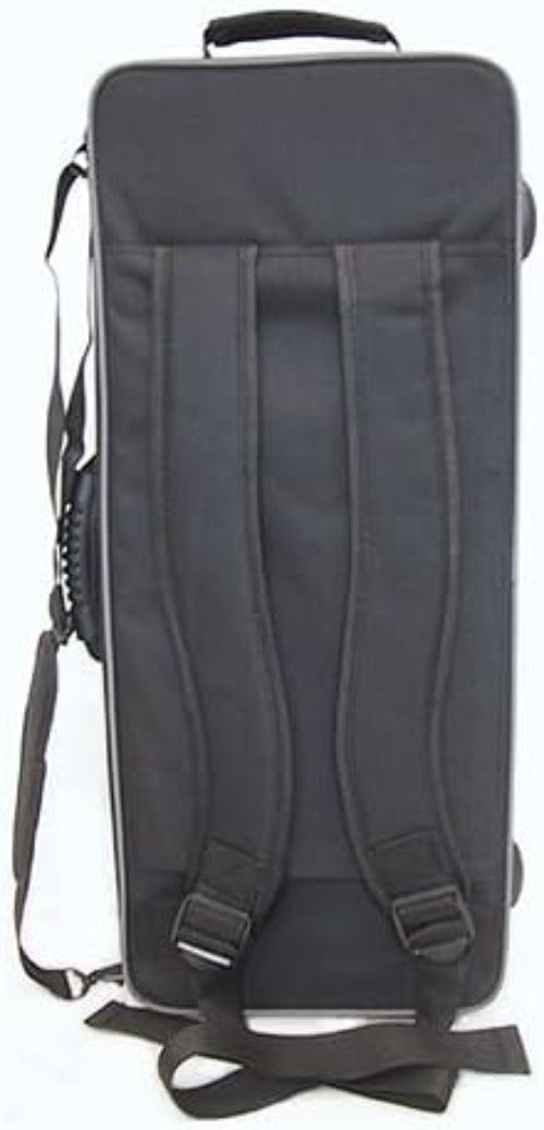 Backpackable Alto Saxophone Case with Protective Foam and Stylish Black Canvas