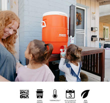 Load image into Gallery viewer, Heavy-Duty 10 Gallon Insulated Water Cooler with Secure Lid - Made in the USA