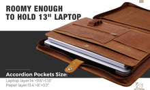 Load image into Gallery viewer, Spacious Leather Padfolio Folder with Notepad - Ideal for Business and Studies